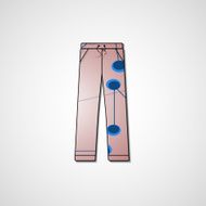 Abstract illustration on pants N95