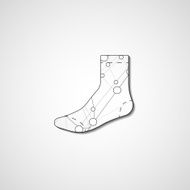Abstract illustration on sock N96