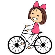 Cute little girl on bicycle N2