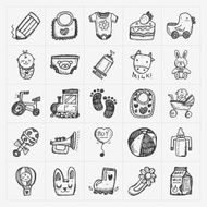 doodle baby icon sets N4