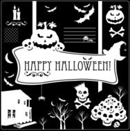 Halloween vector icons set N3