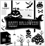 Halloween vector icons set N4