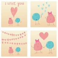 Funny creatures in love