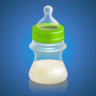 Vector baby bottle of milk