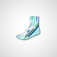 Abstract illustration on sock N97