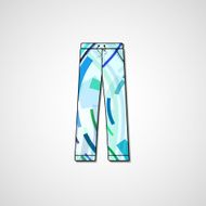 Abstract illustration on pants N97