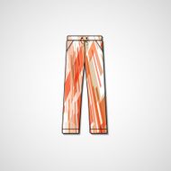 Abstract illustration on pants N99