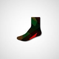 Abstract illustration on sock N100