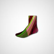 Abstract illustration on sock N101