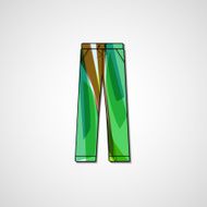 Abstract illustration on pants N101