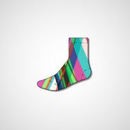 Abstract illustration on sock N102