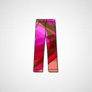 Abstract illustration on pants N102