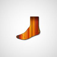 Abstract illustration on sock N103
