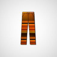 Abstract illustration on pants N103