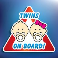 Twins on board sticker N2
