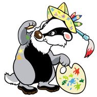 cartoon badger artist