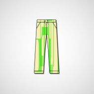 Abstract illustration on pants N104