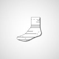 Abstract illustration on sock N105