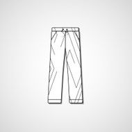 Abstract illustration on pants N105