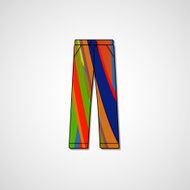 Abstract illustration on pants N106