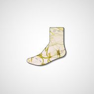 Abstract illustration on sock N108