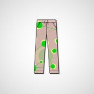 Abstract illustration on pants N110
