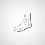 Abstract illustration on sock N111