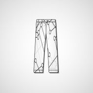Abstract illustration on pants N111