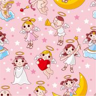 seamless angel pattern