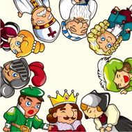 medieval people card N3