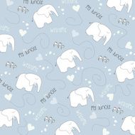 Seamless baby elephant pattern N2