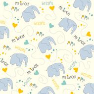 Seamless baby elephant pattern N3