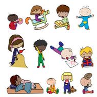 collection of happy children