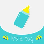 Baby boy bottle Shower card N2