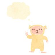 retro cartoon bear costume