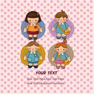 cartoon kid card N4