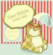 Baby birthday card