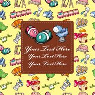 cartoon playground seamless pattern