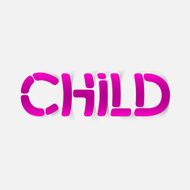realistic design element child