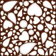 white vintage pattern brown background vector illustration