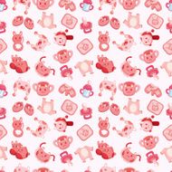 seamless baby toy pattern N2