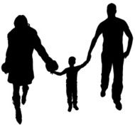 Vector silhouette of family N281