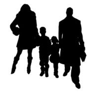 Vector silhouette of family N282