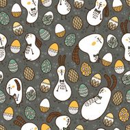 doodle Easter pattern