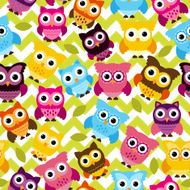 Seamless and Tileable Vector Owl Background Pattern N4