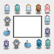 cartoon robot card N7