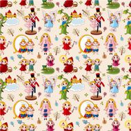 cartoon story people seamless pattern N3