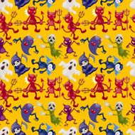 cartoon halloween ghost seamless pattern