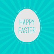 Easter egg Sunburst background Card