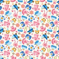 seamless baby toy pattern N3